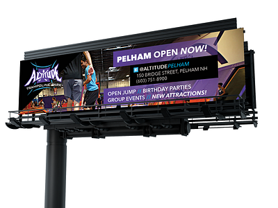 Altitude Trampoline Park Billboard billboard design graphic design large format