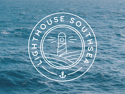 Lighthouse Southsea logo and branding blue brand design brand identity branding design illustration letters logo logo design logo designer