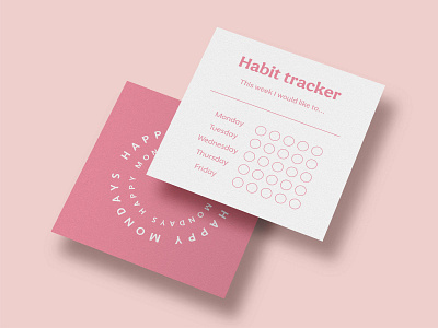 Happy Mondays habit tracker printable brand design brand identity branding design logo logo design logo designer print print design printable printdesign