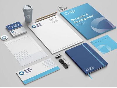 Health Innovate Global branding design blue brand design brand identity branding design layout design logo logo design logo designer print design