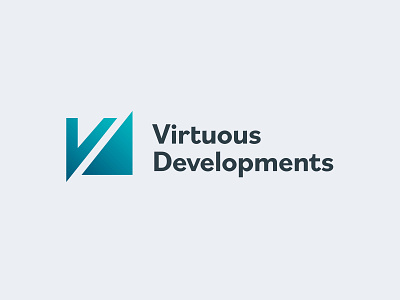 Virtuous Developments Ltd logo and branding blue brand design brand identity branding design icon logo logo design logo designer vector