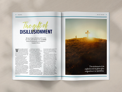 Magazine spread design editorial