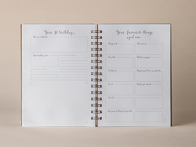 Page layout design for yearly journal