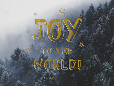 Joy to the world gold embossed logo