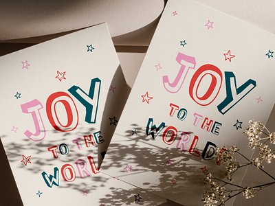 Joy to the world Christmas card design