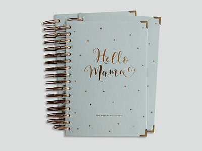 New mama journal hardback cover with gold foil