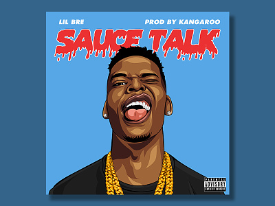 Cover Art - "Sauce Talk" x Lil Bre album art artwork cover design digital hip hop illustration music nashville single