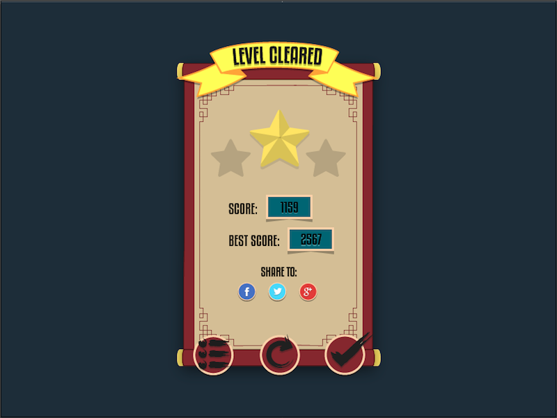 Mobile Game Ui Level Cleared Screen By Fabrizio Maggio On Dribbble