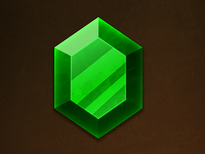 UI#1 - Emerald Gemstone design emerald game gemstone icon inspiration photoshop shot ui
