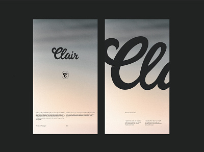 Clair branding business card card design graphic design handwritten script stationery typographical typography