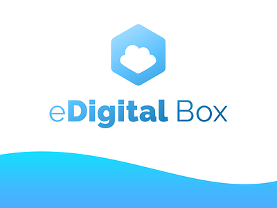 eDigital Box - Logo box cloud design gradient logo design