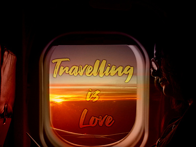 Travelling is Love animation art design graphic design typography web