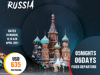 Russia Trip Flyer art branding design graphic design typography web