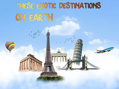 Exotic Places animation art design graphic design illustration typography