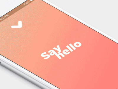 Say Hello app apple design flat ios minimalist smartphone ui web
