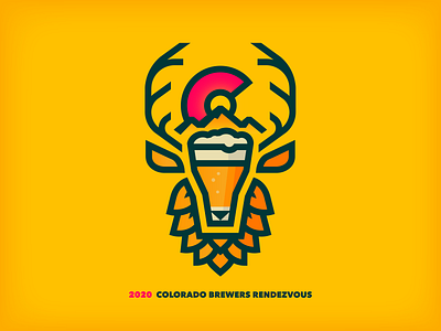 Colorado Brewers Rendezvous 2020 beer colorado elk festival logo mountain thick lines
