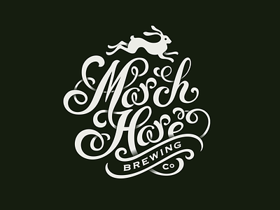March Hare brewery lettering logo rabbit typography