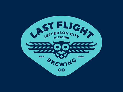 Last Flight Brewing beer brewery logo owl