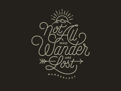 Wanderlust not all who wander are lost wanderlust