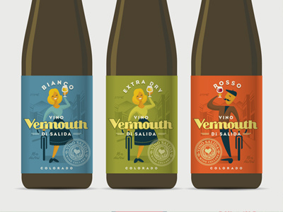 Vino Salida Vermouth bottle labels vermouth vino salida wine