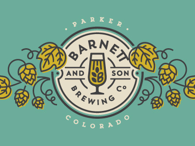Barnett & Son Brewing barnett brewing beer hop logo