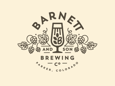 Barnett & Son Brewing barnett brewing beer hop logo