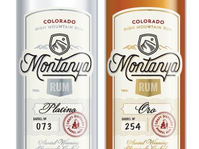 Montanya Rum Labels distillers exclusiva labels montanya oro platino rum