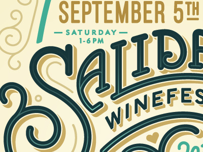 Salida Winefest festival lettering poster wine