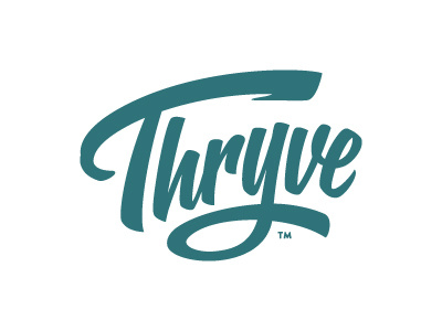 Thryve Logo lettering script