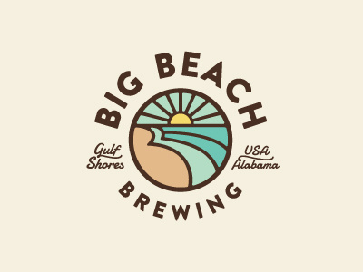 Big Beach Brewing Co beach beer brewing logo