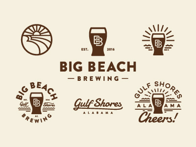 Big Beach Brewing Elements alabama beach beer big brewing elements glass gulf shores logo ocean