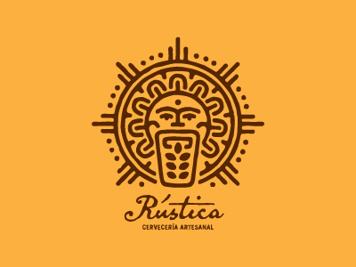 Rústica logo brewery logo