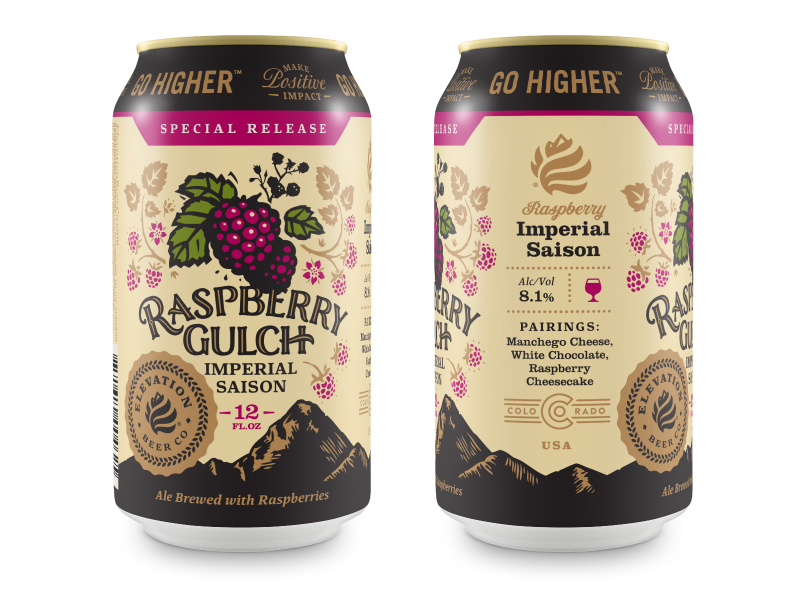 Elevation Beer Co - Raspberry Gulch Can by Jared Jacob on Dribbble