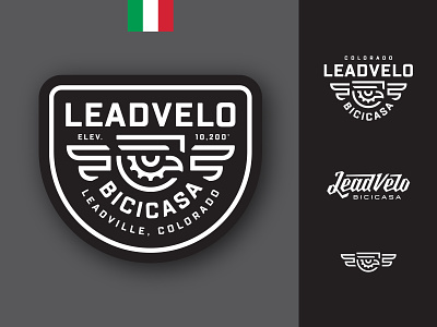 Leadvelo Bicicasa Logos badge bicicasa branding crest cyclery eagle logo