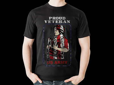 US Army Proud Veteran T-Shirt Design custom all over face t shirt design proud illustration military military t shirt design proud us army proud veteran proud veteran t shirt design tshirt art tshirts us army vector