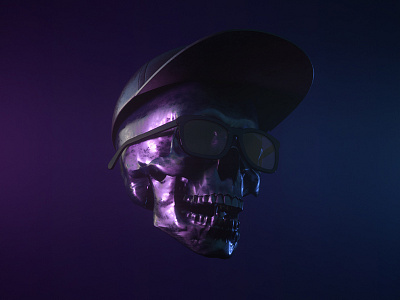 Autoportrait 3d autoportrait c4d motion octane skull