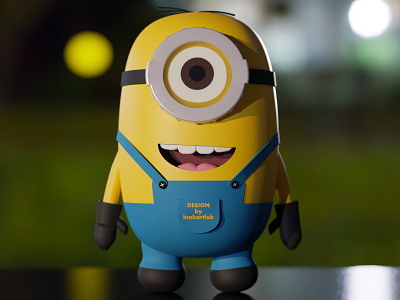 3D model of a cute Minion