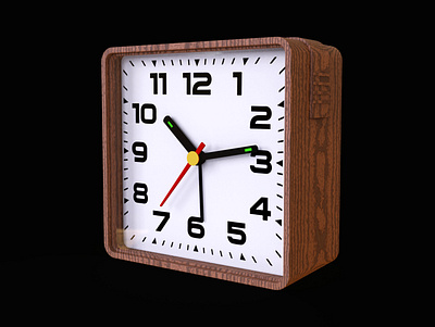 3D Old School Clock 3d 3d modeling art b3d blender blender3d clock creative design graphic design keyshot modeling old