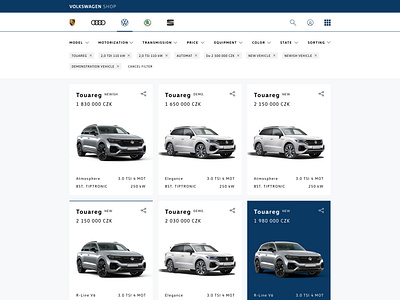 VW group ___ online store / Volkswagen automotive car ecommerce online store ui ux web web app