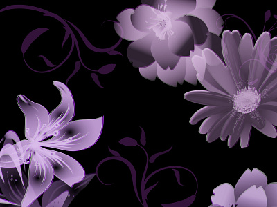 Flowerish art artwork black blackandwhite color palette colors design fyp illustration illustrator purple