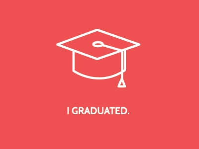 Graduation Announcement announcement cap degree diploma graduate graduating graduation hat icon illustration pink