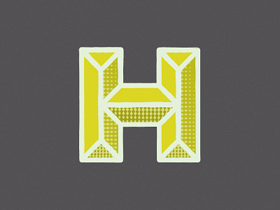 H is for Halftone ashley hohnstein block h halftone just for fun lettering structure type