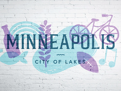 Minneapolis Logo + Mural aiga command x cool illustration logo minneapolis mpls mural serif type typography