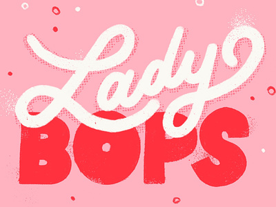 Lady Bops Playlist color hand lettering lettering music pink procreate script type