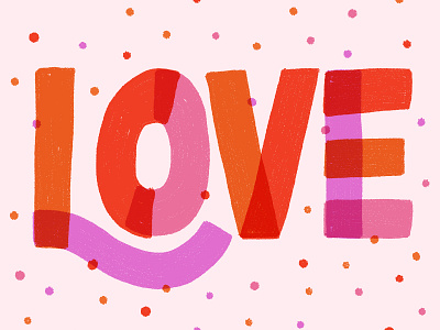 Valentine's Day bye color hand lettering illustration lettering love procreate single valentine
