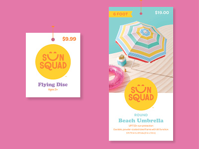 Sun Squad branding branding agency bright color cooper black fun hangtag logo packaging photography retail summer target