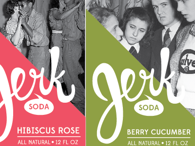 Label Ideation for Jerk Soda Packaging jerk label packaging photography soda vintage