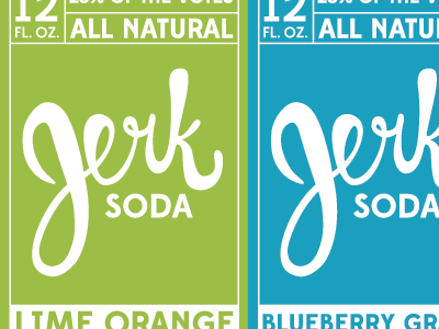 Label Ideation for Jerk Soda Packaging 2 grid hand lettering jerk label modular packaging soda