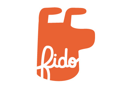 Fido Identity dog fido hand lettering letter script silhouette type vector