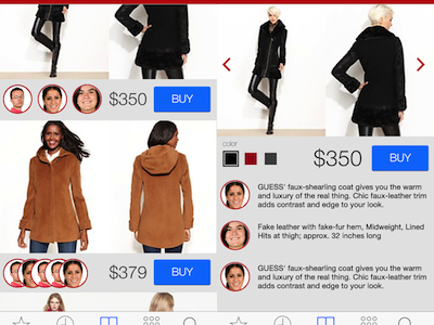 Retail shop iOS 7 app ecommerce ux